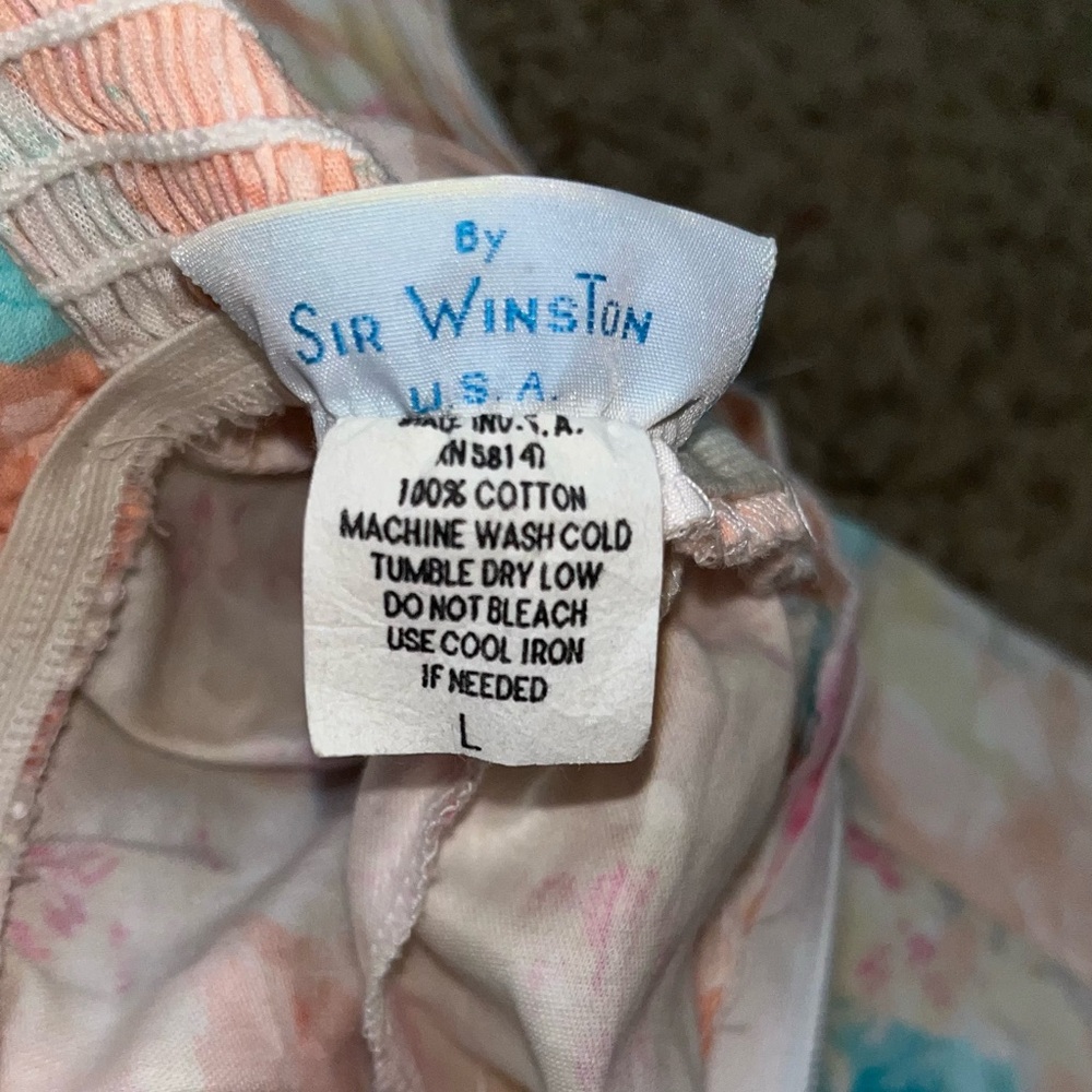 SEA SUNS BY SIR WINSTON FLORAL STRAIGHT LEG STRAPLESS JUMPSUIT / SIZE LARGE - Picture 6 of 9